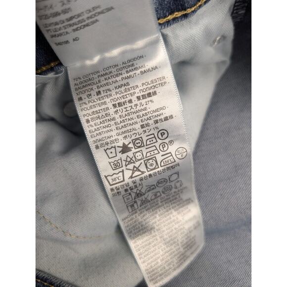 Levis 505 Jeans Men 40x32 Blue Distressed Normcore Straight Grunge Rocker Chore - Picture 4 of 10